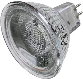 LED Strahler MR16 H50 COB 1 COB, 3000k, 400lm, 12V/5W, warmweiß, GU5.3  Sockel, LED Leuchtmittel